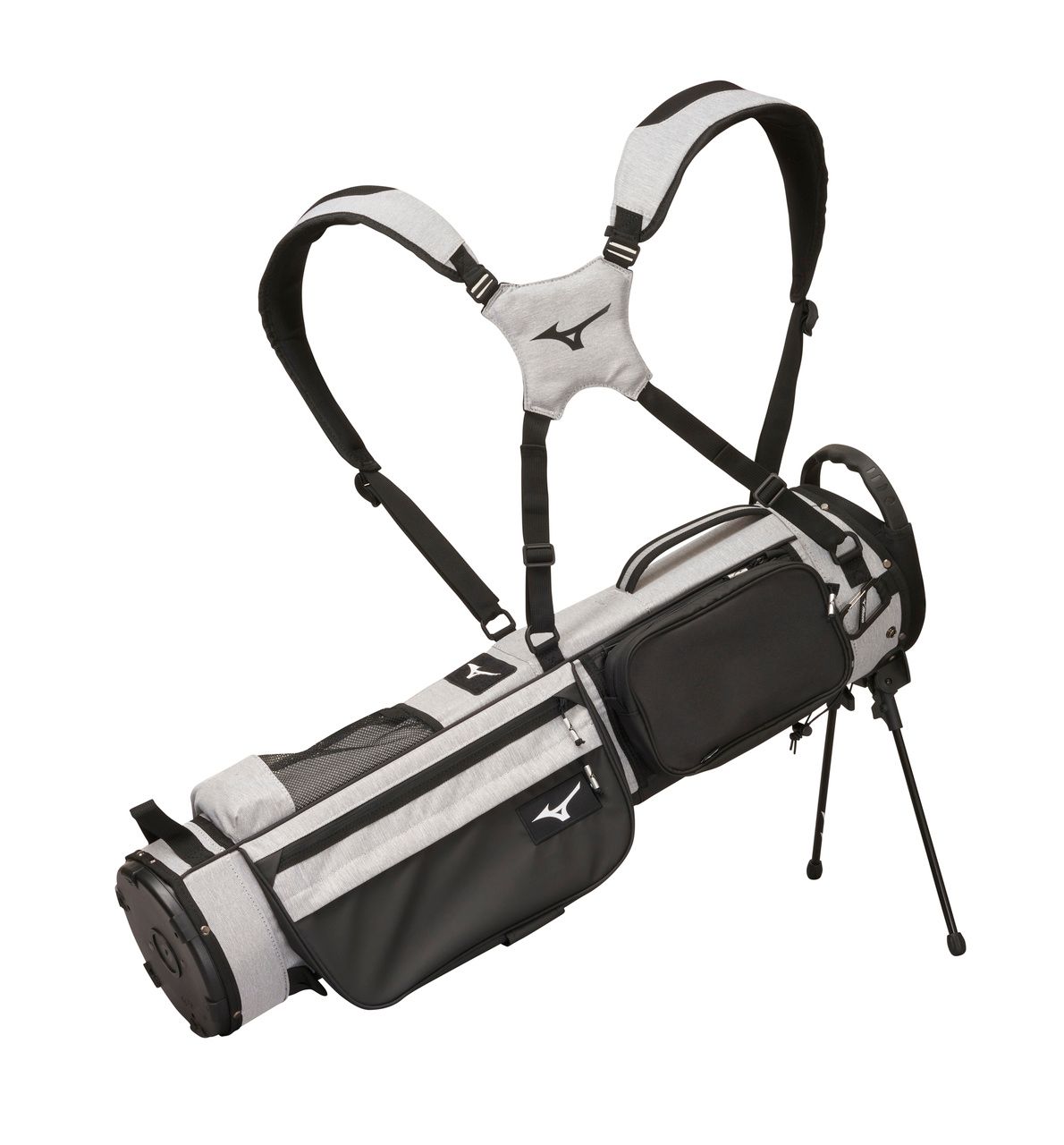 MAIN IMAGE OF MIZUNO UNISEX BR-D2 4-WAY STAND BAG IN HEATHERED GREY WITH ULTRA-LIGHTWEIGHT