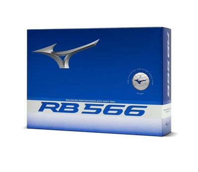 FRONT VIEW OF MIZUNO UNISEX RB 566 GOLF BALL WITH SOFTER FEELING AND HIGH ENERGY CORE