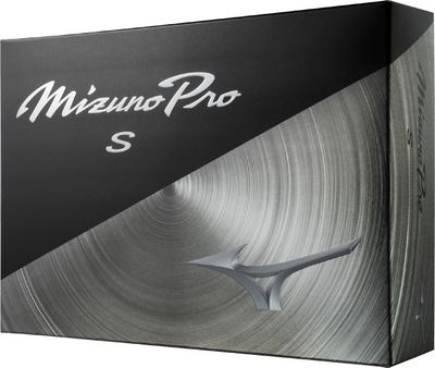 FRONT VIEW OF MIZUNO UNISEX PRO S GOLF BALL WITH INCREASED SPEED AND MODERATE SHORT-GAME SPIN