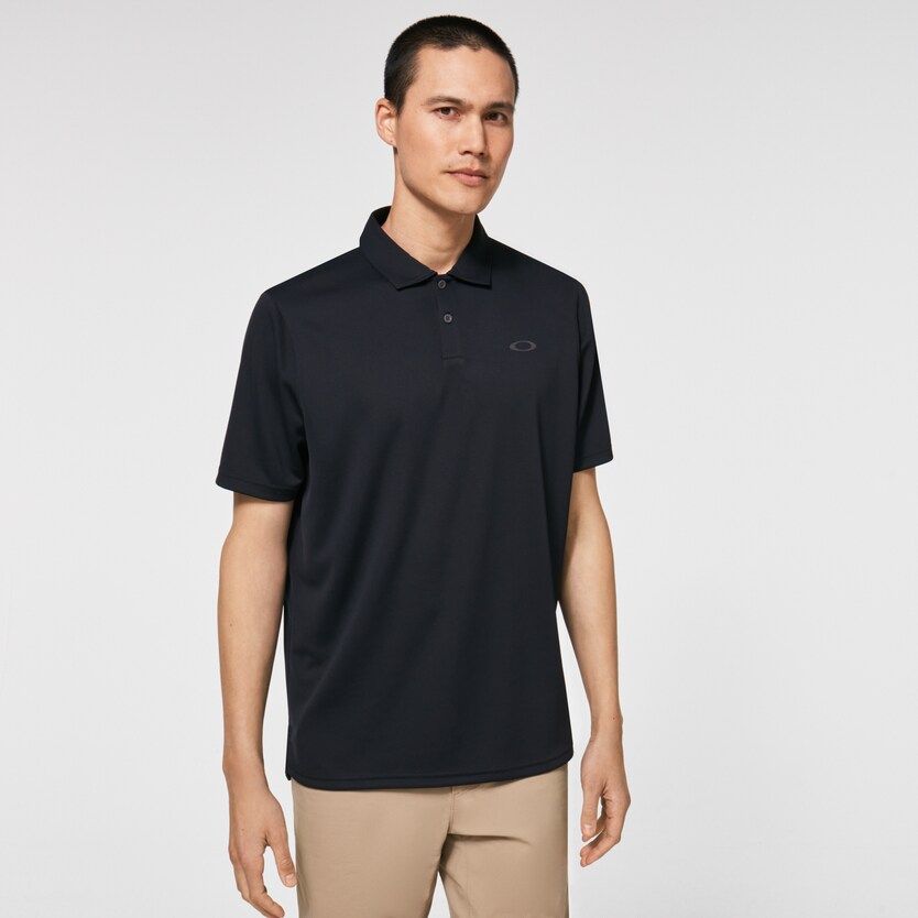 MAIN IMAGE OF OAKLEY MENS ICON TN PROTECT RC POLO IN BLACKOUT MEDIUM WITH BREATHABILITY