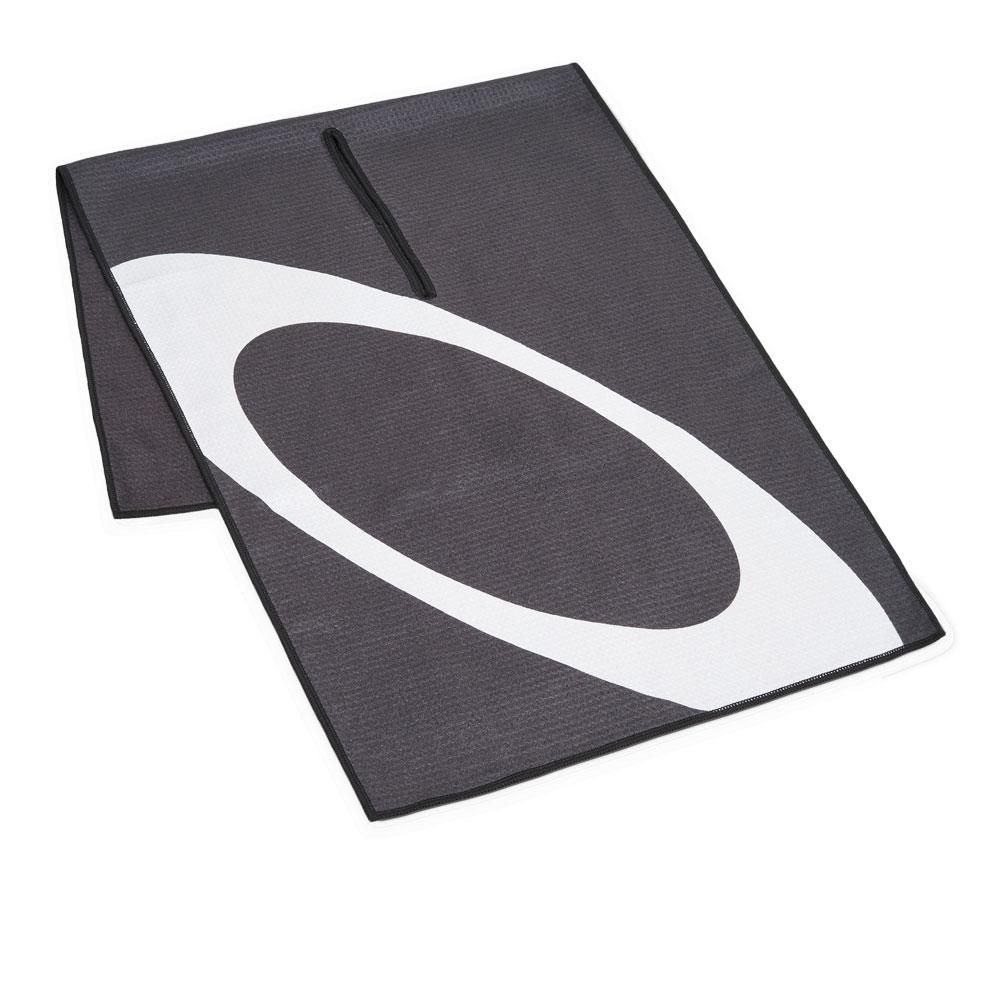 MAIN IMAGE OF OAKLEY MENS PLAYER TERRAIN TOWEL IN BLACKOUT 40&quot; X 16&quot; WITH QUICK-DRYING
