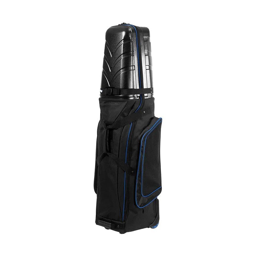 MAIN IMAGE OF BAG BOY UNISEX T-10 TRAVEL COVER IN BLACK/ROYAL WITH GOLF CLUB TRAVEL PROTECTION