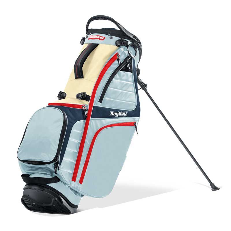 FRONT VIEW OF BAG BOY UNISEX HB-14 HYBRID 14-WAY STAND BAG WITH 7 ZIPPERED POCKETS AND LIGHTWEIGHT