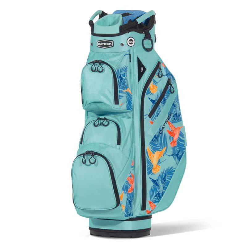 FRONT VIEW OF DATREK DG LITE III 14-WAY CART BAG WITH INSULATED COOLER POCKET AND LIGHTWEIGHT