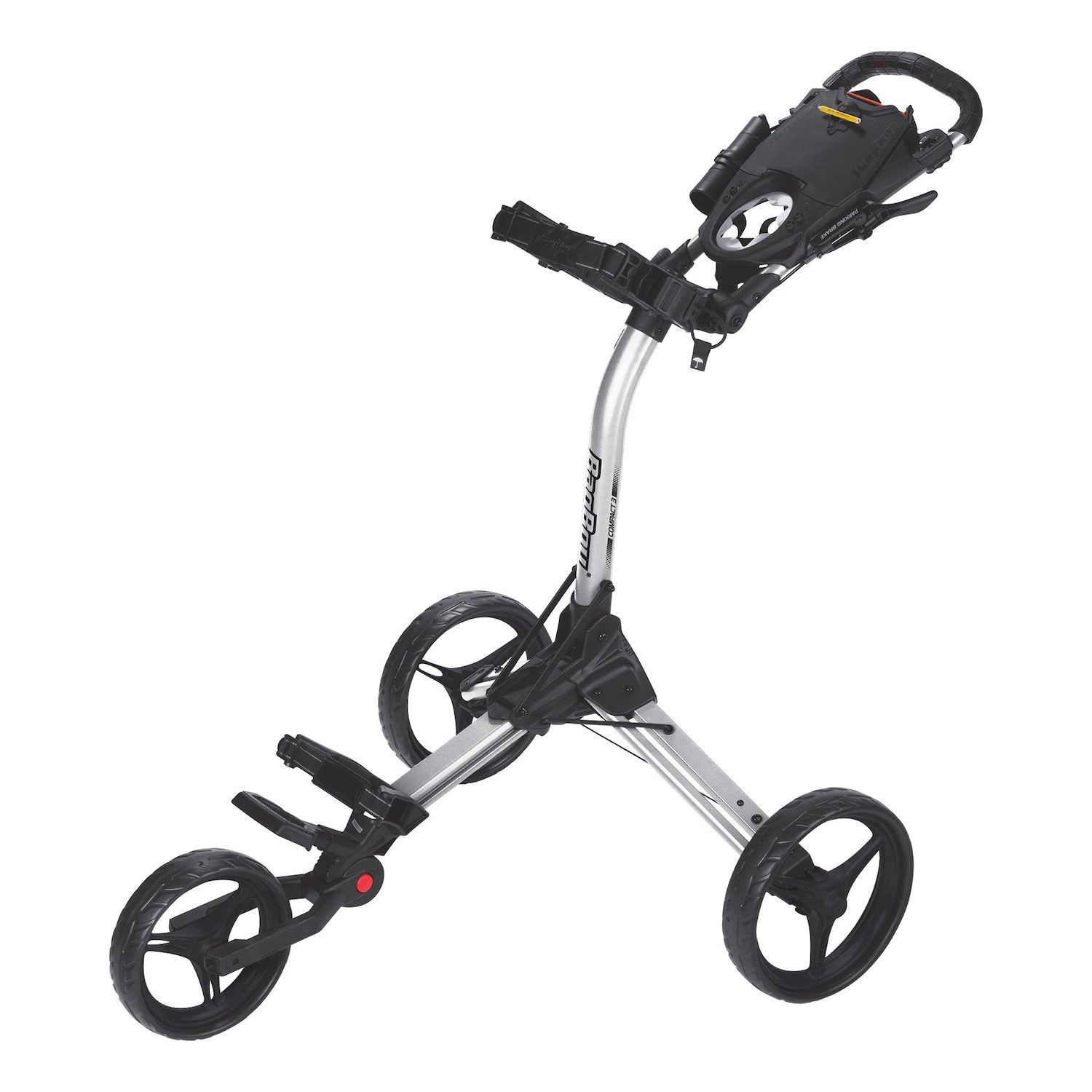 MAIN IMAGE OF BAG BOY UNISEX COMPACT 3 PUSH CART IN SILVER/BLACK WITH EASY TRANSPORT