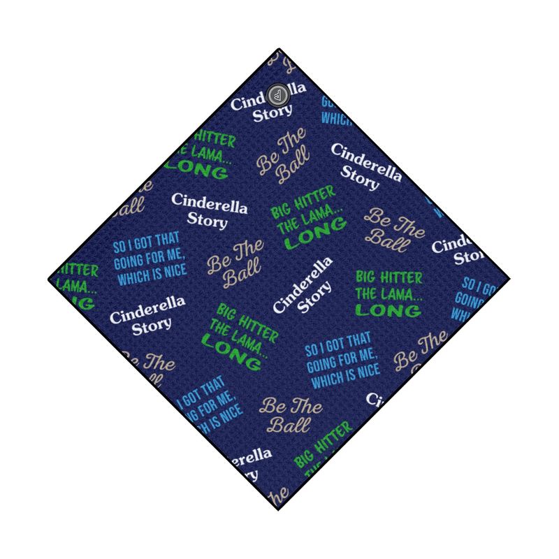 FRONT VIEW OF DEVANT UNISEX HD MAGNET TOWEL WITH BUILT-IN MAGNET AND KEEPS YOUR CLUBS CLEAN