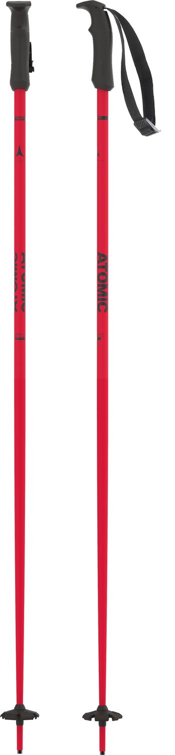 ATOMIC UNISEX AMT DOWNHILL SKI POLE 26, Color: RED/BLACK, Size: 135CM