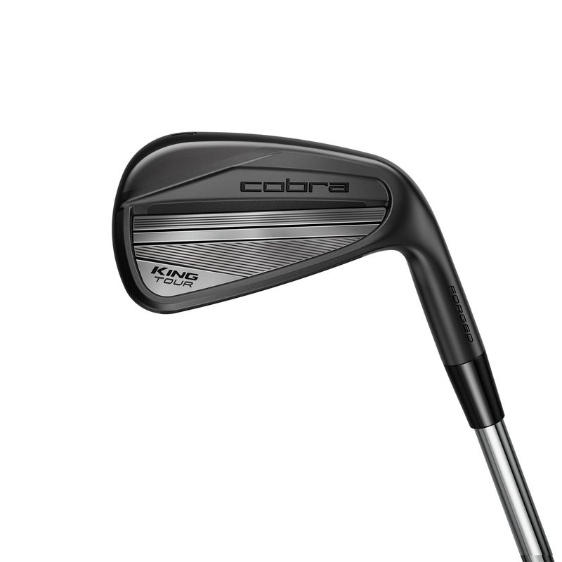 BACK VIEW OF COBRA MENS KING TOUR BLACK IRON SET WITH FORGED CONSTRUCTION AND CAVITY BACK SHAPE