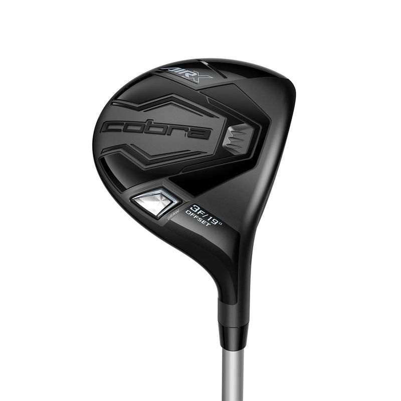 FRONT VIEW OF COBRA WOMENS AIR-X OFFSET FAIRWAY WOOD WITH MAXIMUM FORGIVENESS AND SLICE PREVENTION