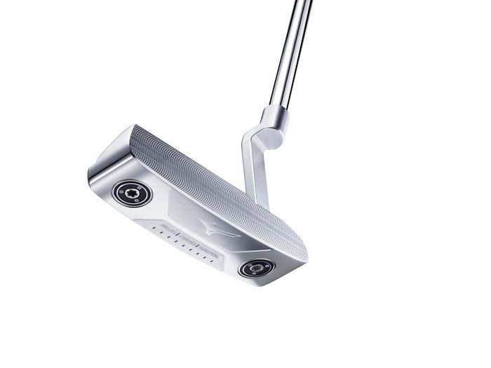 FRONT VIEW OF MIZUNO UNISEX M-CRAFT TYPE II PUTTER WITH MILLED FACE AND BLADE PUTTER DESIGN