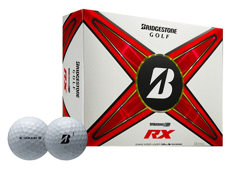 BOX VIEW OF BRIDGESTONE UNISEX TOUR B RX GOLF BALL WITH INCREASED DISTANCE AND IMPROVED FEEL