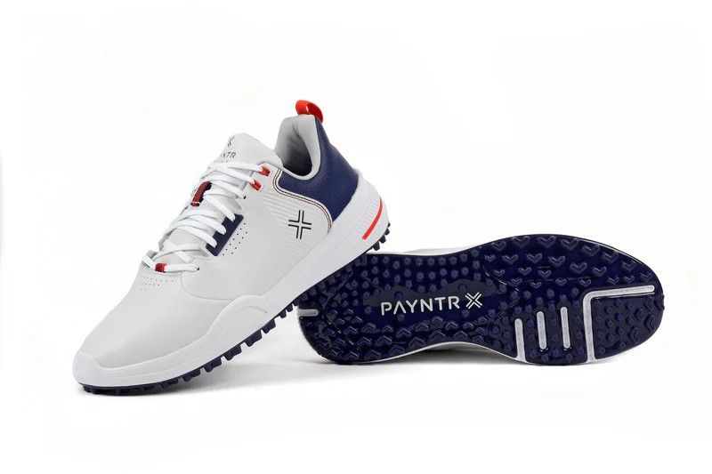 FRONT VIEW OF PAYNTR MENS X 003 F GOLF SHOES WITH LIGTWEIGHT SUPPORT AND SPIKELESS TRACTION