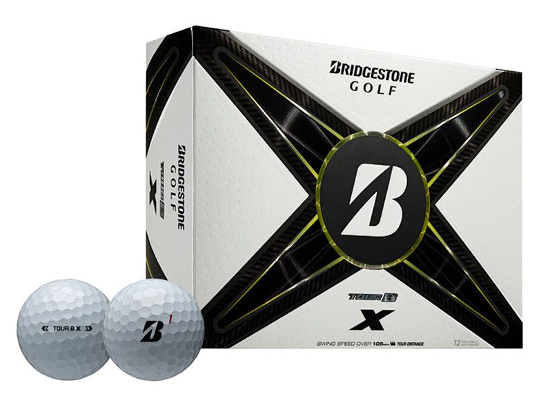 BOX VIEW OF BRIDGESTONE UNISEX TOUR B X GOLF BALL WITH INCREASED DISTANCE AND IMPROVED FEEL