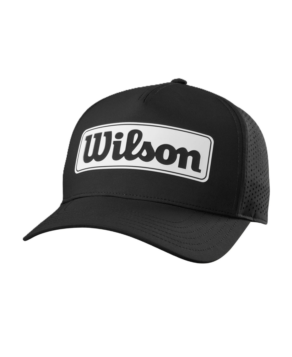 MAIN IMAGE OF WILSON MENS PERFORMANCE HAT IN BLACK ADJUSTABLE WITH LIGHTWEIGHT FABRIC