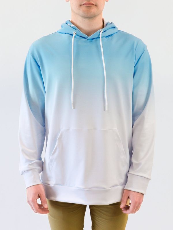 FRONT VIEW OF YATTA MENS TROPICAL CLOUD HOODIE WITH 4-WAY STRETCH AND MOISTURE WICKING
