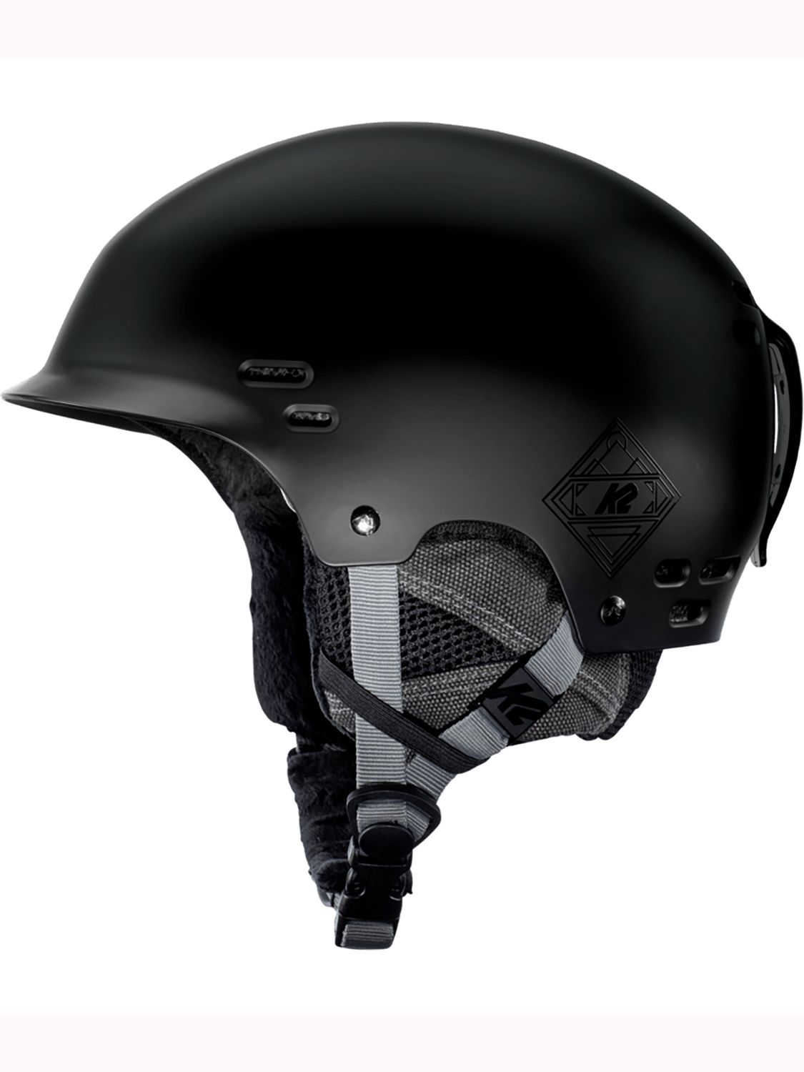MAIN IMAGE OF K2 MENS THRIVE HELMET IN BLACK SMALL WITH CHANNEL VENTING FOR DIRECT AIR-FLOW AND ADD…