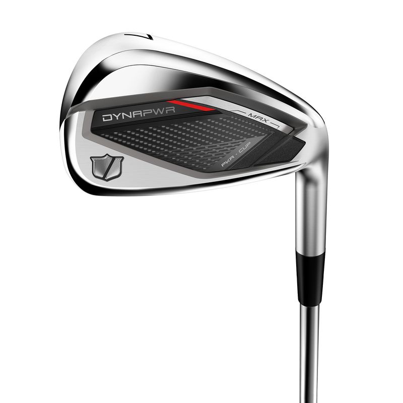 FRONT VIEW OF WILSON MENS DYNAPWR MAX IRON SET WITH HIGH LAUNCH AND MAXIMUM FORGIVENESS