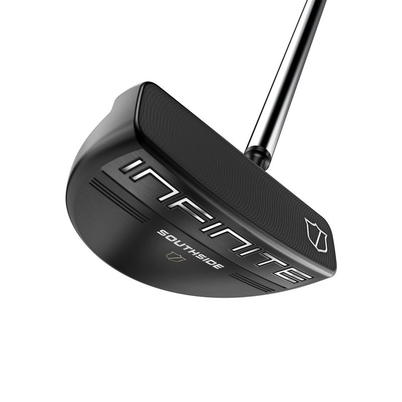 FRONT VIEW OF WILSON UNISEX INFINITE SOUTHSIDE PUTTER WITH MILLED FACE AND CENTERED SHAFT