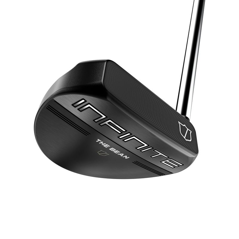 FRONT VIEW OF WILSON UNISEX INFINITE THE BEAN PUTTER WITH MILLED FACE AND MALLET PUTTER DESIGN