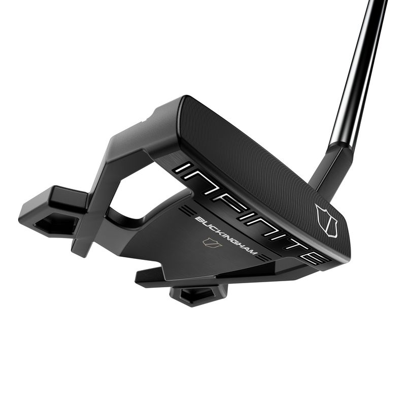 FRONT VIEW OF WILSON UNISEX INFINITE BUCKINGHAM PUTTER WITH MILLED FACE AND MALLET PUTTER DESIGN
