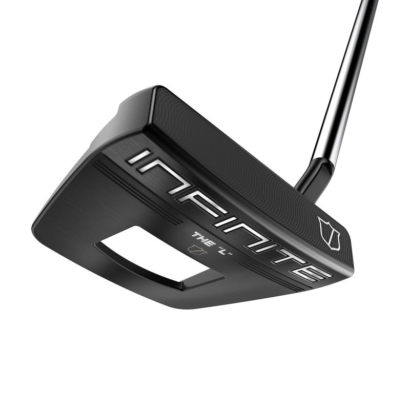 FRONT VIEW OF WILSON UNISEX INFINITE THE &quot;L&quot; PUTTER WITH MILLED FACE AND MALLET PUTTER DESIGN