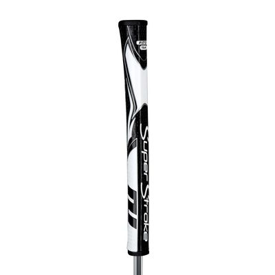 FRONT LEFT VIEW OF SUPERSTROKE ZENERGY PISTOL GT PUTTER GRIP WITH NO TAPER AND PISTOL STYLE TOP