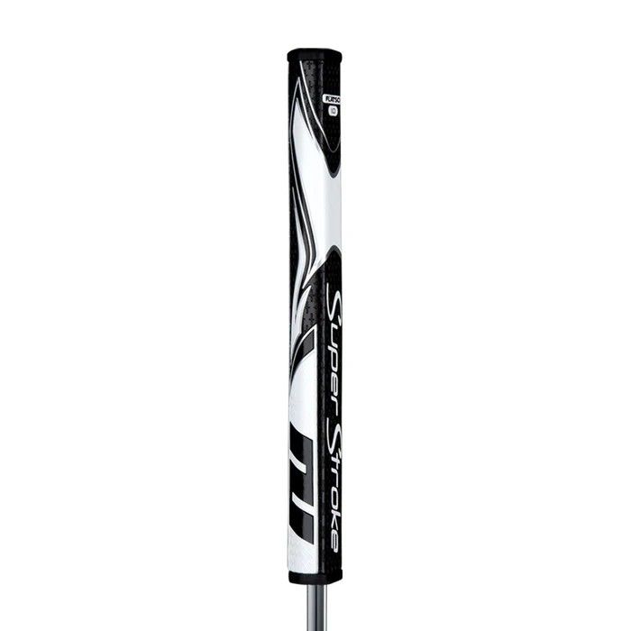 FRONT LEFT VIEW OF SUPERSTROKE ZENERGY FLATSO PUTTER GRIP WITH FLAT FRONT AND INCREDIBLY SOFT