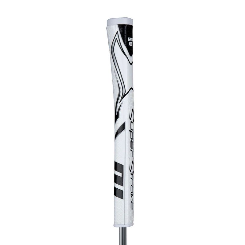 FRONT LEFT VIEW OF SUPERSTROKE ZENERGY CLAW PUTTER GRIP WITH INCREASED SURFACE AREA AND PISTOL