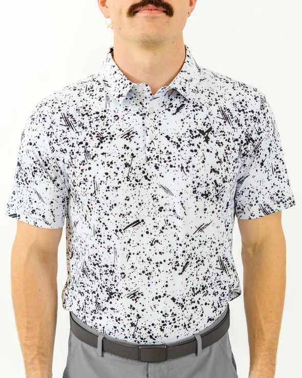 MAIN IMAGE OF YATTA MENS COOKIES &amp; CREAM POLO IN COOKIES &amp; CREAM MEDIUM WITH 4-WAY STRETCH