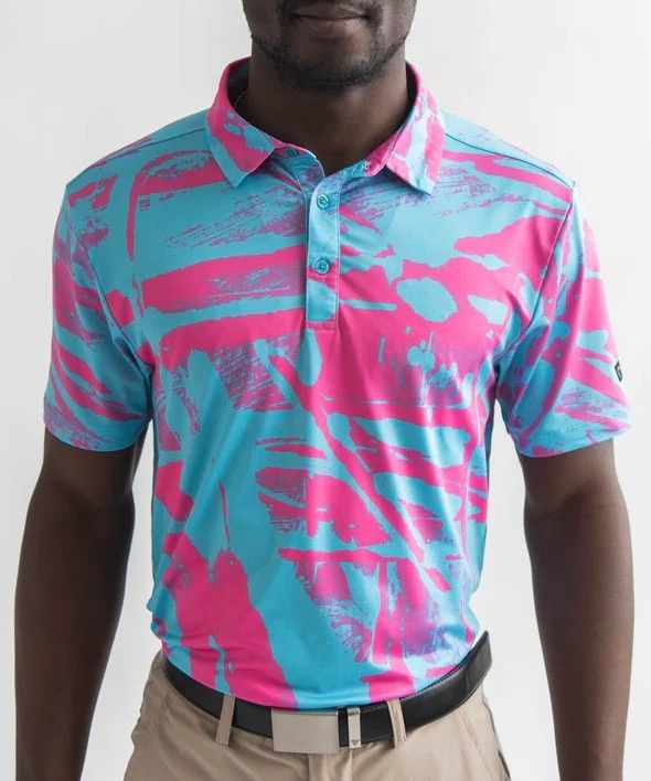 FRONT VIEW OF YATTA MENS BUBBILICIOUS POLO WITH 4-WAY STRETCH AND ALL DAY GOLF COURSE COMFORT