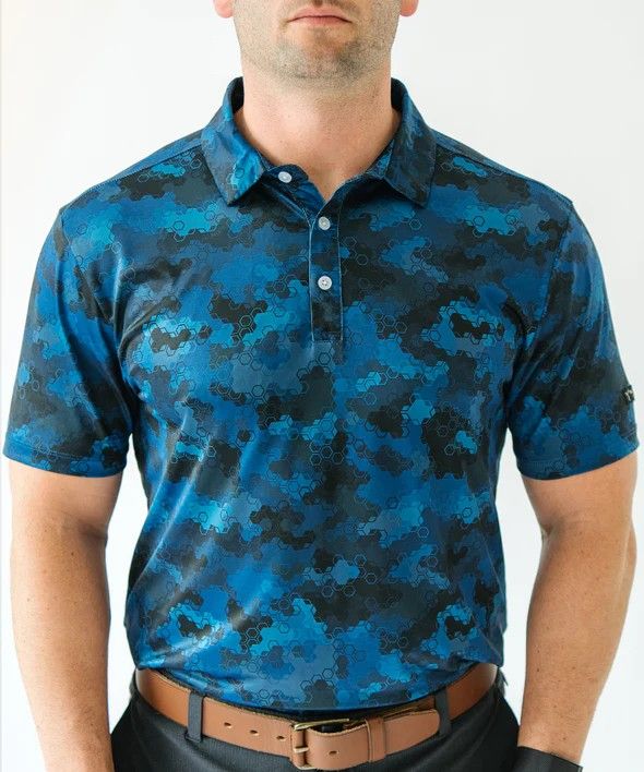 MAIN IMAGE OF YATTA MENS GOLF OP CAMO POLO IN GOLF OP CAMO MEDIUM WITH 4-WAY STRETCH