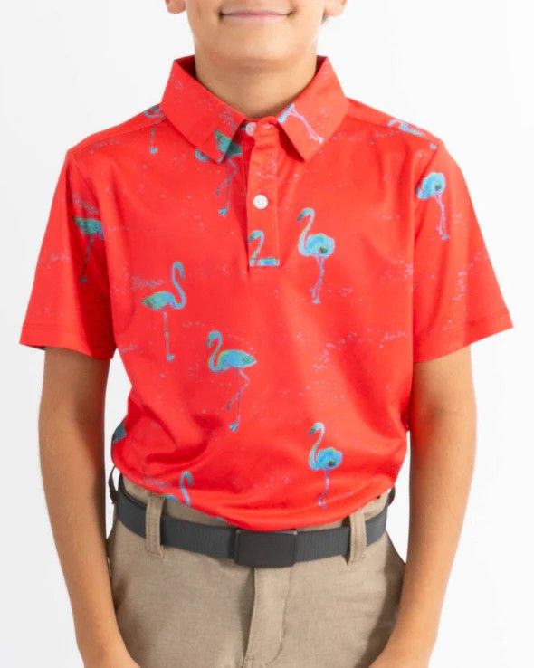 MAIN IMAGE OF YATTA YOUTH JUST BEACHY POLO IN JUST BEACHY XS WITH 4-WAY STRETCH