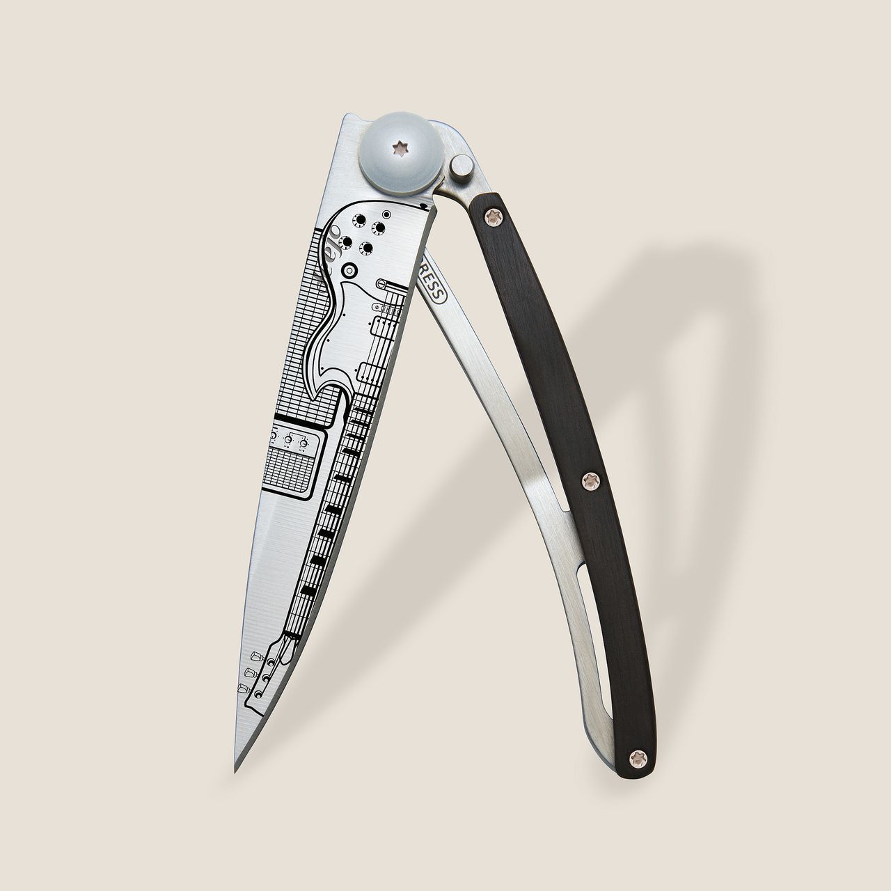 MAIN IMAGE OF DEEJO 37G ROCK’N ROLL KNIFE IN EBONY WOOD WITH ULTRA LIGHTWEIGHT AND DURABILITY