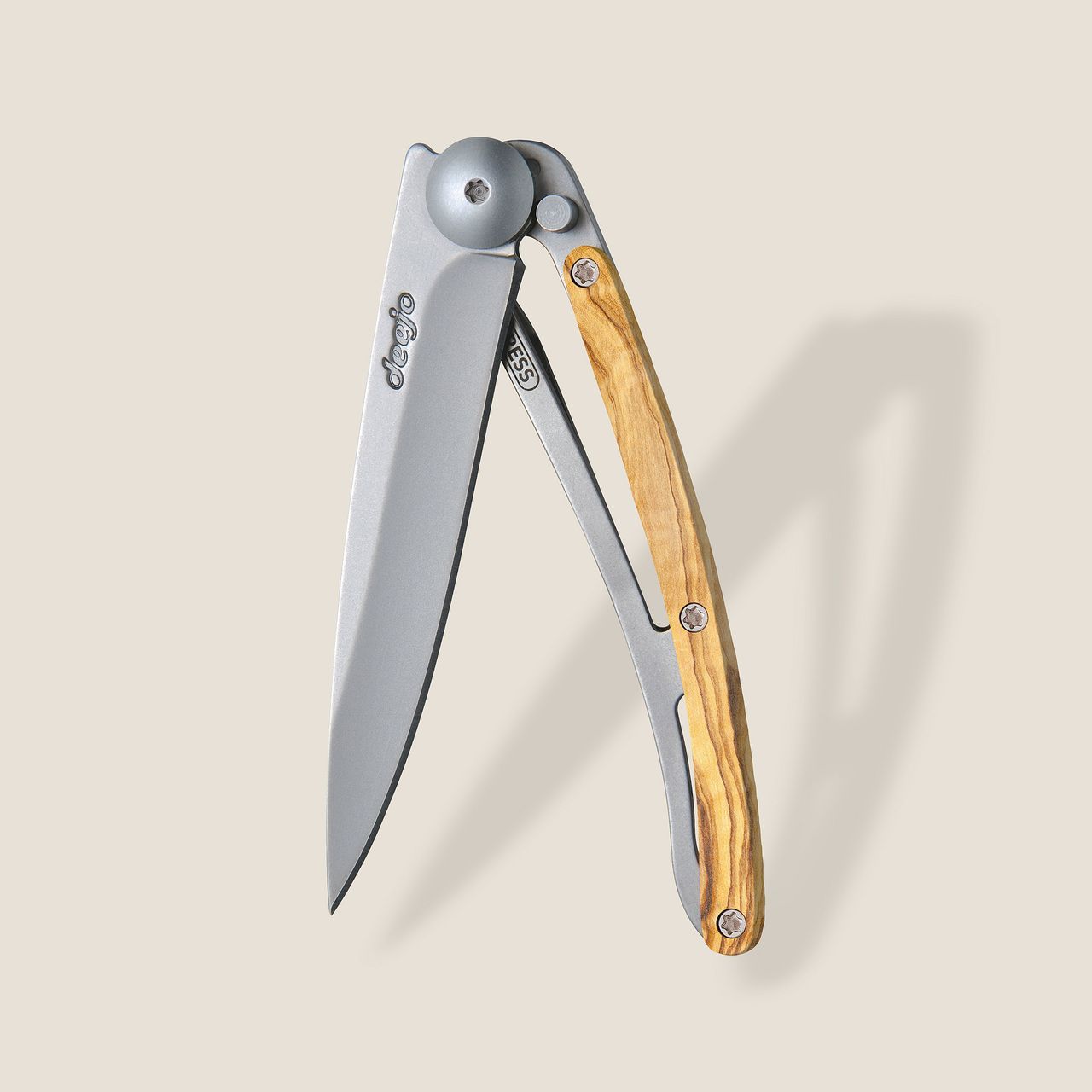 MAIN IMAGE OF DEEJO 27G BLANK KNIFE IN OLIVE WOOD WITH ULTRA LIGHTWEIGHT AND DURABILITY