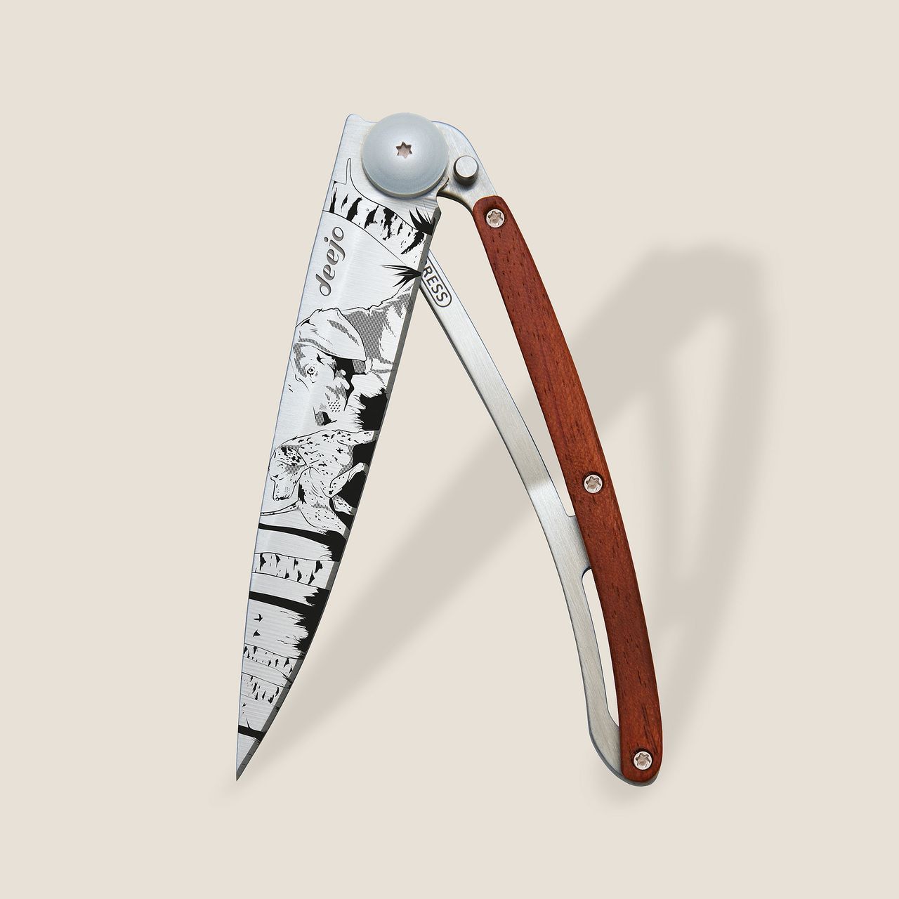 MAIN IMAGE OF DEEJO 37G FLY FISHING KNIFE IN EBONY WOOD WITH ULTRA LIGHTWEIGHT AND DURABILITY