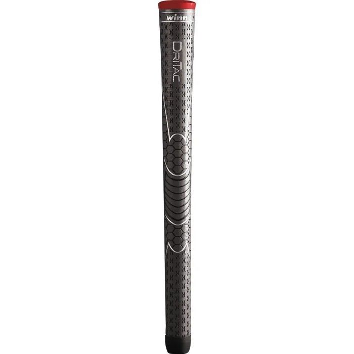 MAIN IMAGE OF WINN DRI-TAC GOLF GRIP IN GREY STANDARD WITH SUPERIOR GRIP AND SHOCK ABSORPTION