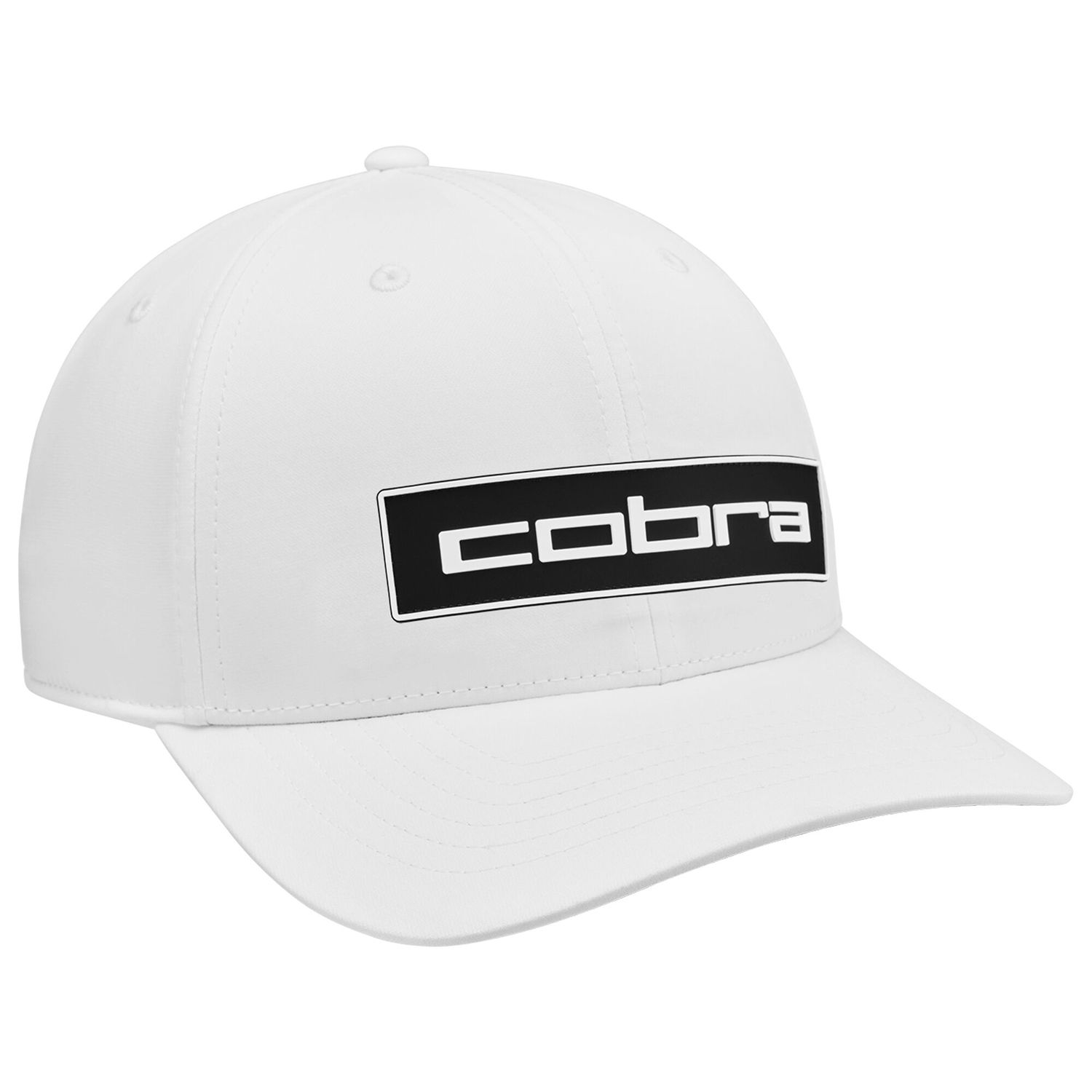 COBRA MENS TOUR TECH HAT 25, Color: WHITE/BLACK, Size: ADJUSTABLE