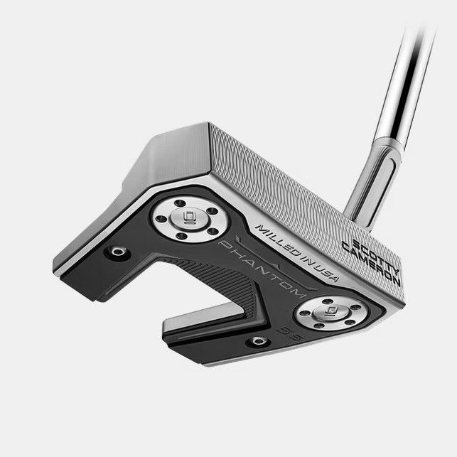 FRONT VIEW OF TITLEIST UNISEX SCOTTY CAMERON PHANTOM 5.5 PUTTER WITH SOFT SOUND AND COMPACT MALLET PUTTER DESIGN