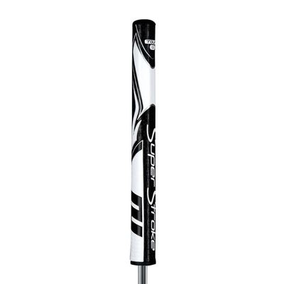 FRONT LEFT VIEW OF SUPERSTROKE ZENERGY TOUR PUTTER GRIP WITH NO TAPER AND CONSISTENT STROKE