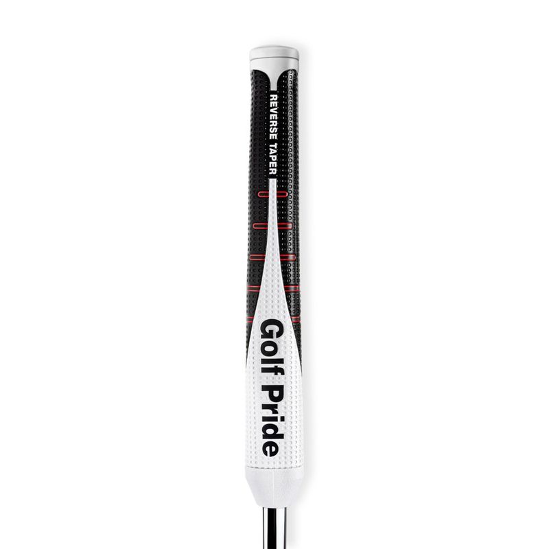 FRONT VIEW OF GOLF PRIDE UNISEX REVERSE TAPER PISTOL PUTTER GRIP WITH SOFT FEEL AND PISTOL SHAPE