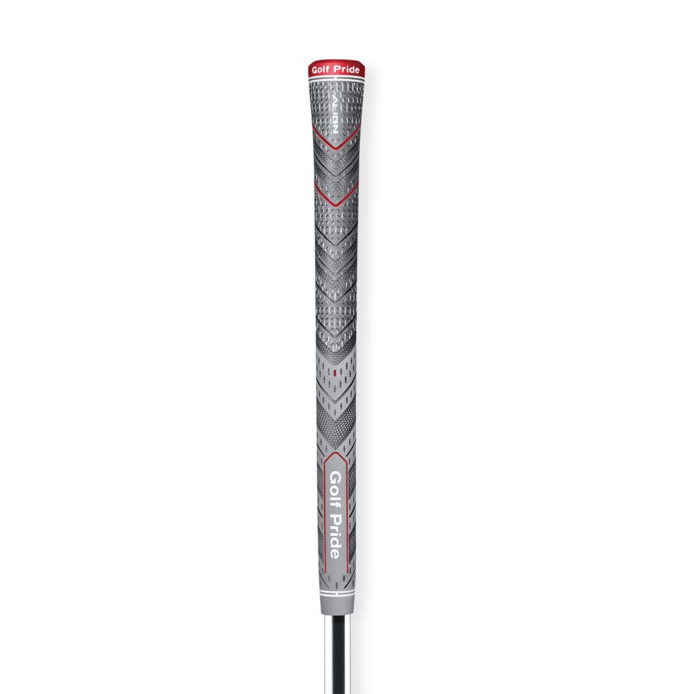 MAIN IMAGE OF GOLF PRIDE MCC PLUS 4 ALIGN GOLF GRIP IN BLACK/GREY STANDARD WITH ALIGNMENT AID