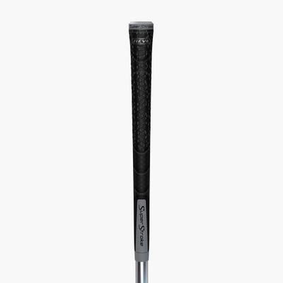 FRONT VIEW OF SUPERSTROKE UNISEX REVL ELEMENT HALF CORD GOLF GRIP WITH ALL-WEATHER TRACTION