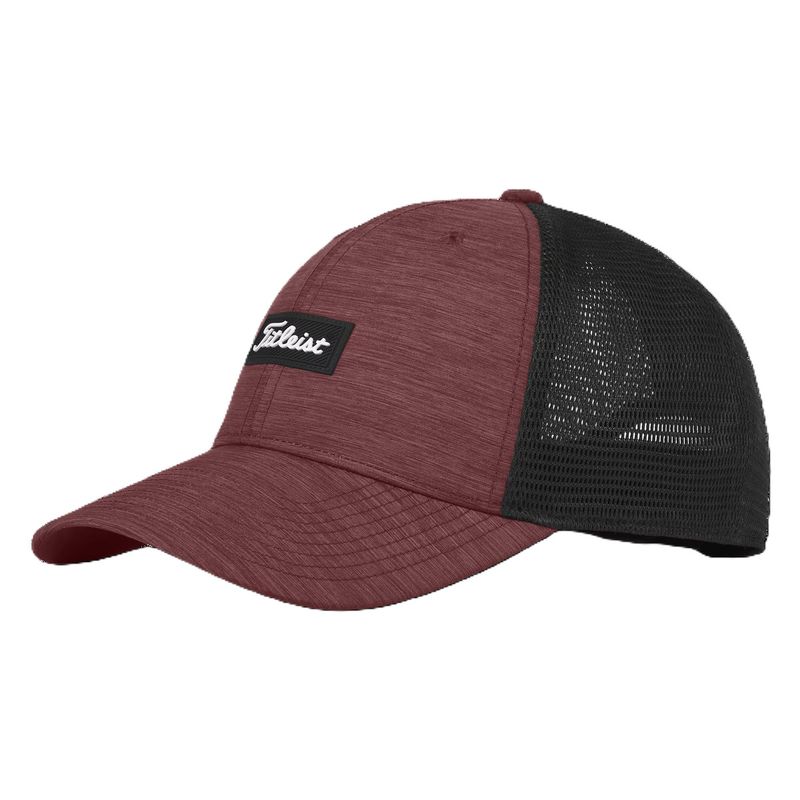 FRONT LEFT VIEW OF TITLEIST MENS SANTA CRUZ HAT WITH SOFT MESH BACK AND ADJUSTABLE SNAPBACK CLOSURE