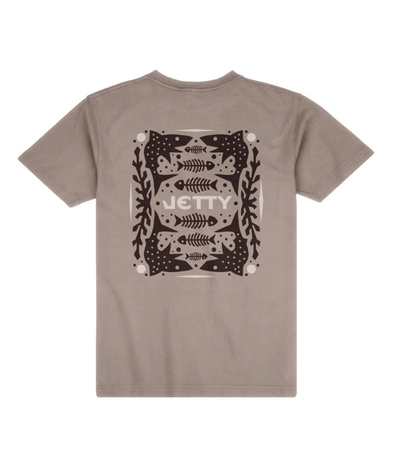 MAIN IMAGE OF JETTY MENS CHASER SHORT SLEEVE SHIRT IN CINDER LARGE WITH ULTRA SOFT FABRIC