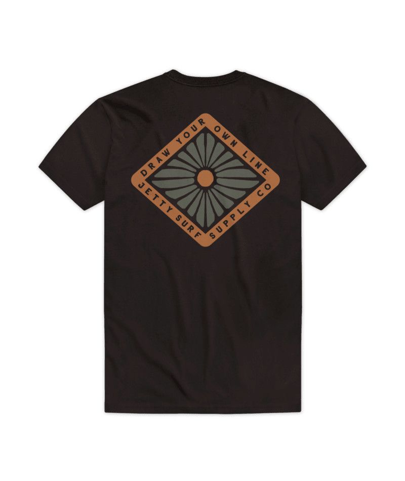 MAIN IMAGE OF JETTY MENS FLARE SHORT SLEEVE SHIRT IN BROWN SMALL WITH ULTRA SOFT FABRIC
