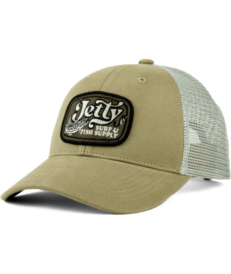 MAIN IMAGE OF JETTY UNISEX BASS MASTER TRUCKER CAP IN KHAKI O/S WITH LIGHWEIGHT