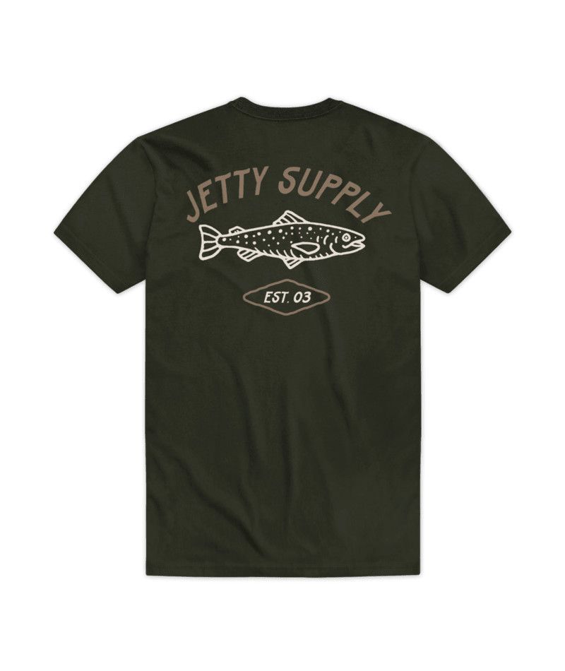 MAIN IMAGE OF JETTY MENS CHUM SHORT SLEEVE SHIRT IN OLIVE SMALL WITH ULTRA SOFT FABRIC
