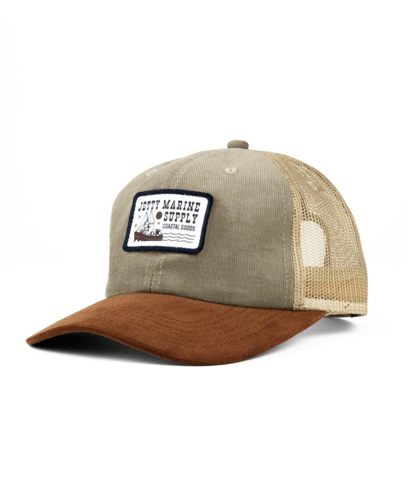 MAIN IMAGE OF JETTY UNISEX FLAGSHIP CAP IN BROWN O/S WITH LIGHWEIGHT AND ADJUSTABLE SNAP CLOSURE