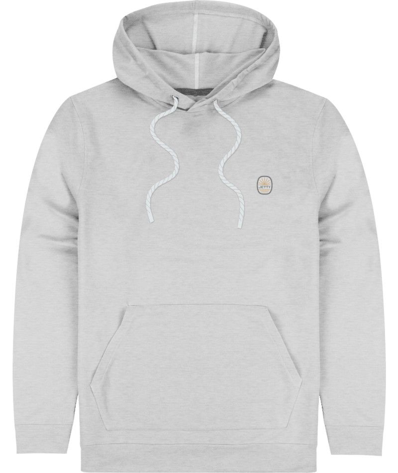 MAIN IMAGE OF JETTY MENS NAVIGATOR HOODIE IN GREY MEDIUM WITH ANTI-ODOR AND BREATHABILITY