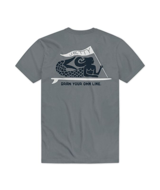 BACK VIEW OF JETTY MENS BANNER SHORT SLEEVE SHIRT WITH ULTRA SOFT FABRIC AND LIGHTWEIGHT MATERIAL